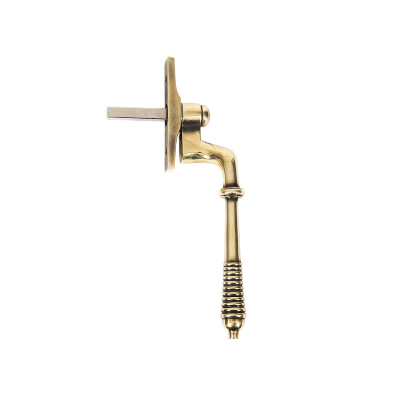 From The Anvil Reeded Espagnolette Fastener LH - Aged Brass