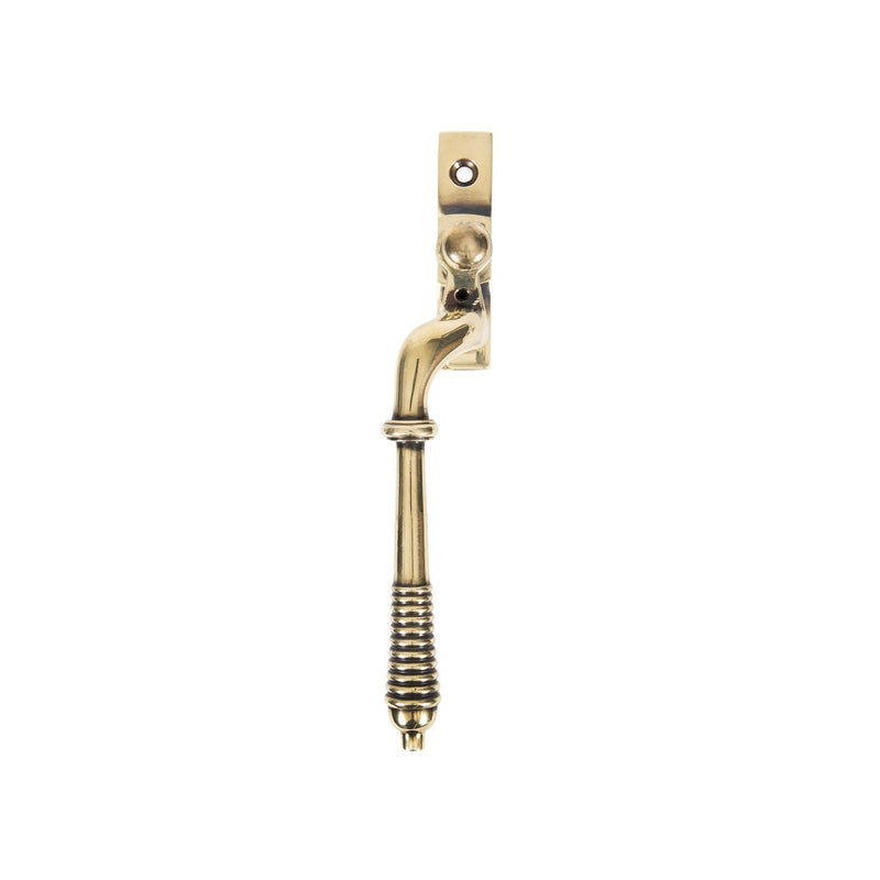From The Anvil Reeded Espagnolette Fastener LH - Aged Brass