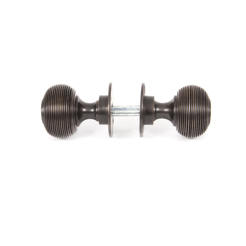 From The Anvil Beehive Heavy Knob Handles on Round Rose - Aged Bronze