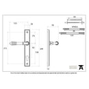 From The Anvil Reeded 92pz Slimline Euro Handles For Multi-Point Locks - Aged Bronze