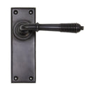 From The Anvil Reeded Latch Handles - Aged Bronze
