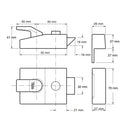 Yale 89 Deadlocking Rim Nightlatch - 60mm Backset - DMG Case without Cylinder