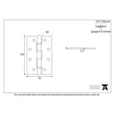 From The Anvil 4" Ball Bearing Butt Hinges (pair) - Pewter