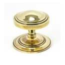 From The Anvil Period Art Deco Centre Door Knob - Aged Brass