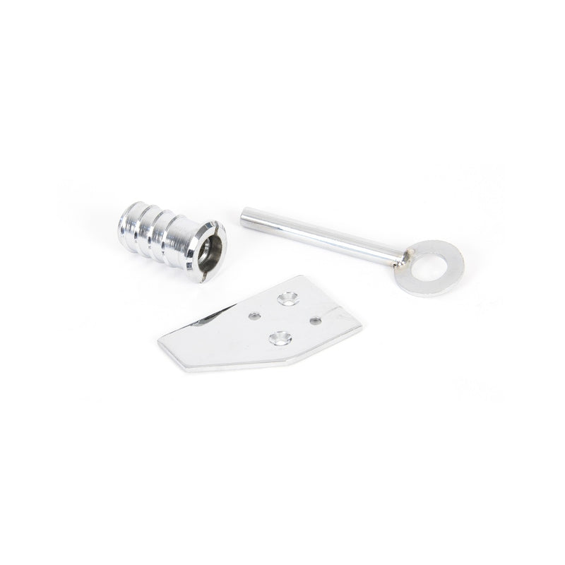 From The Anvil Key Flush Sash Stop - Polished Chrome