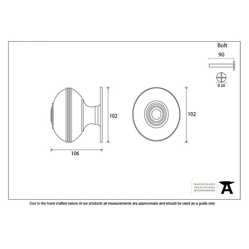From The Anvil Prestbury Centre Door Knob - Polished Nickel