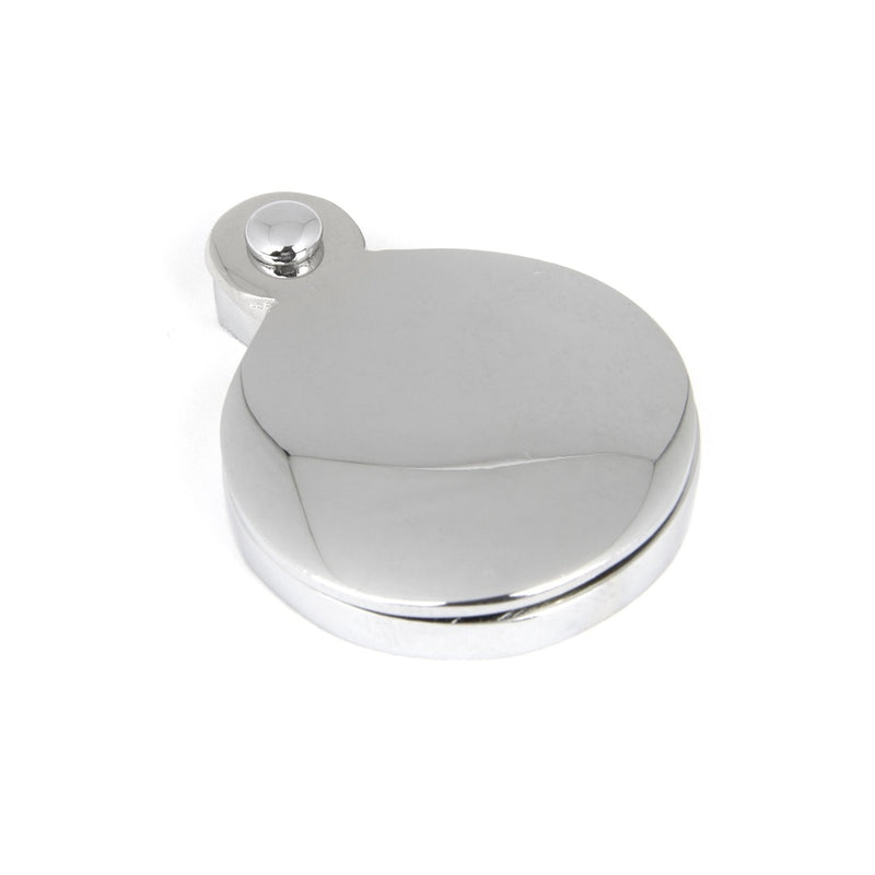 From The Anvil Round Lever Key Covered Escutcheon - Polished Chrome