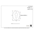 From The Anvil Period Euro Profile Oval Escutcheon - Polished Chrome