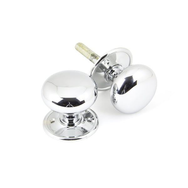 From The Anvil Small Mushroom Knob Set - Polished Chrome