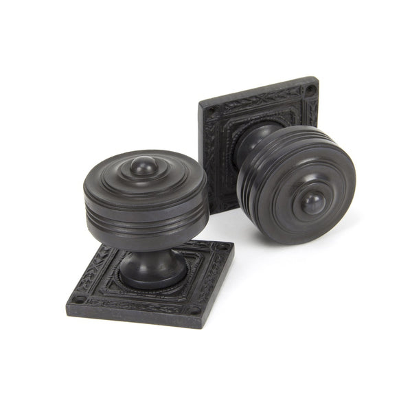 From The Anvil Tewkesbury Mortice Knob Set - Aged Bronze