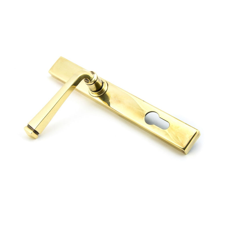 From The Anvil Avon 92pz Slimline Euro Handles For Multi-Point Locks - Aged Brass
