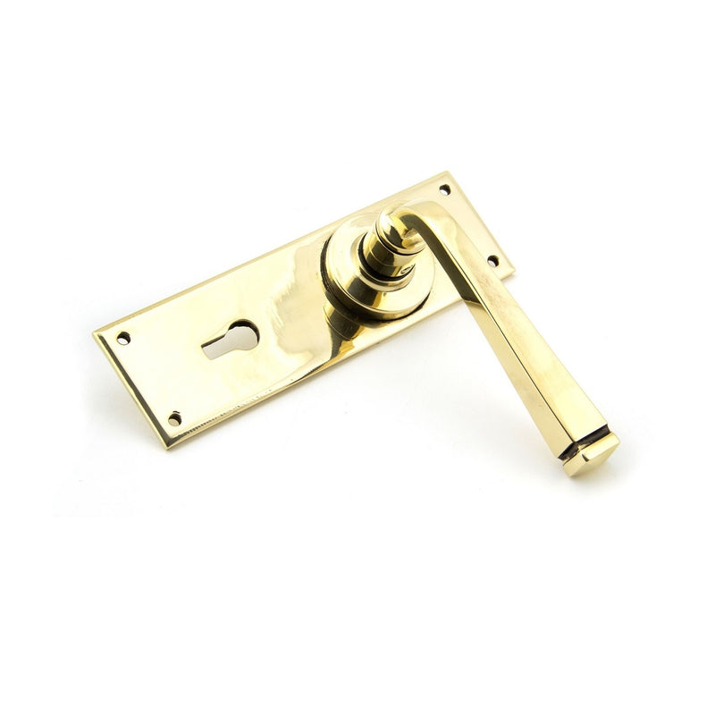 From The Anvil Avon Lock Handles - Aged Brass