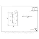 From The Anvil 4" Ball Bearing Butt Hinges (pair) - Satin Stainless Steel