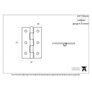 From The Anvil 3" Butt Hinges (pair) - Black