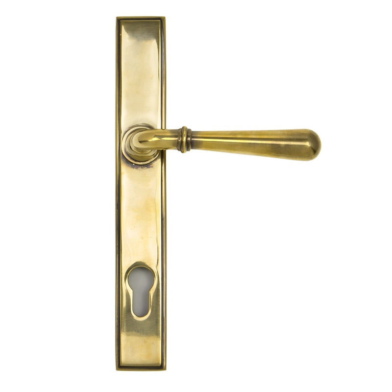 From The Anvil Newbury 92pz Slimline Euro Handles For Multi-Point Locks - Aged Brass
