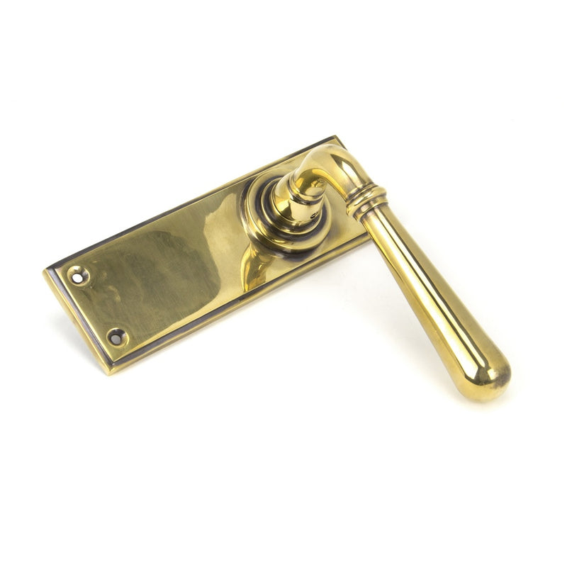 From The Anvil Newbury Latch Handles - Aged Brass