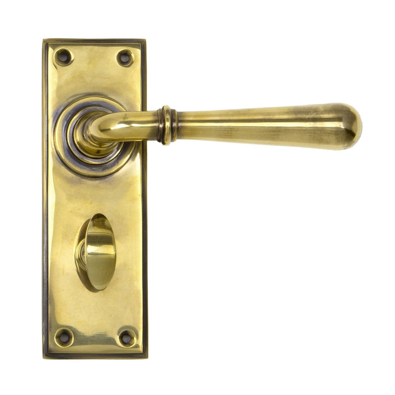 From The Anvil Newbury Bathroom Handles - Aged Brass