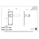 From The Anvil Newbury Latch Handles - Polished Nickel