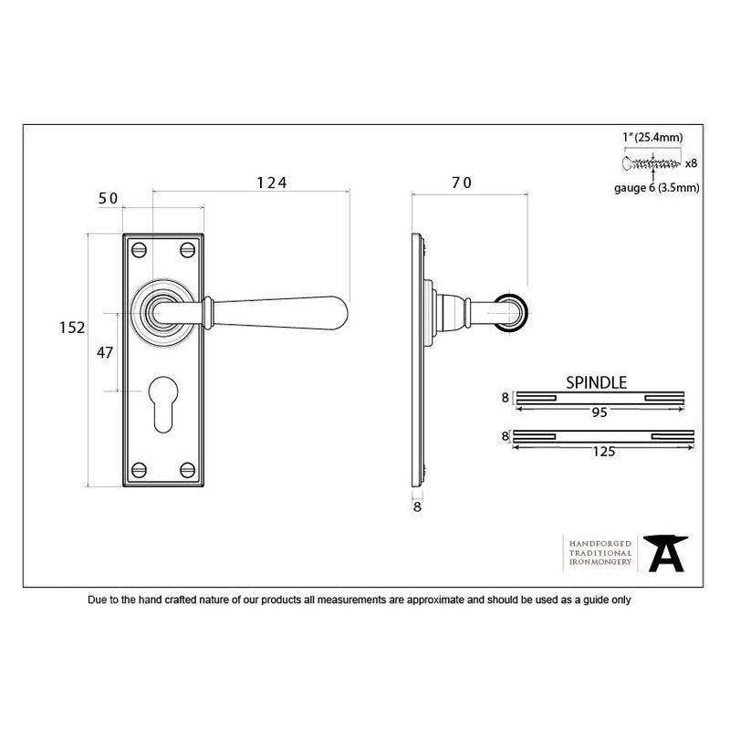 From The Anvil Newbury Euro Handles - Polished Nickel