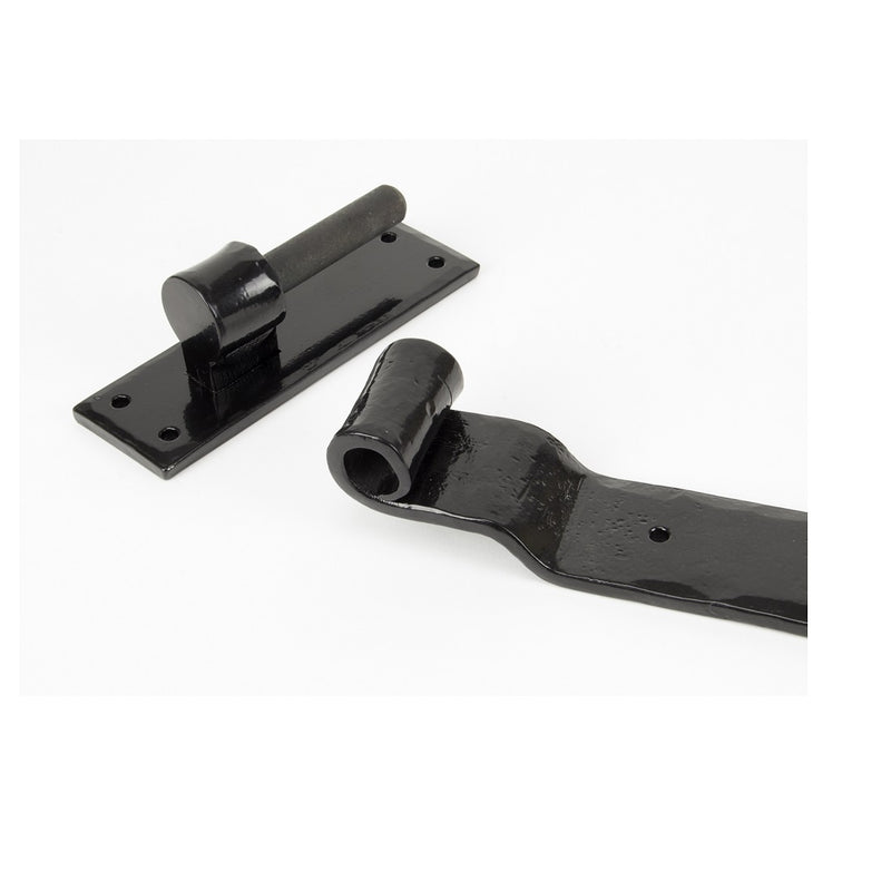 From The Anvil Hook & Band Hinges (pair) - Cranked - 24" - Black