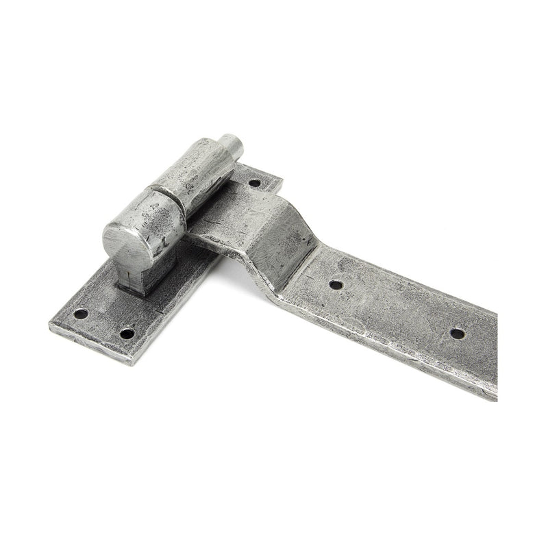 From The Anvil Hook & Band Hinges (pair) - Cranked - 24" - Pewter