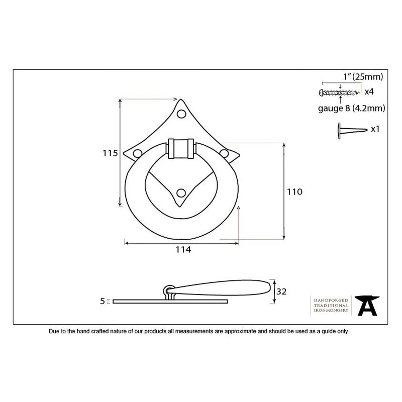 From The Anvil Ring Door Knocker - External Beeswax