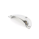 From The Anvil Period Plain Drawer Pull - 4" - Polished Chrome