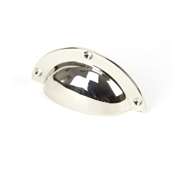 From The Anvil Period Plain Drawer Pull - 4" - Polished Nickel