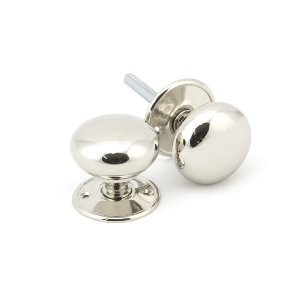 From The Anvil Large Mushroom Knob Set - Polished Nickel