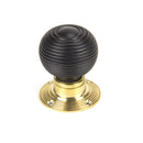 From The Anvil Cottage Knob Set - Ebony & Polished Brass