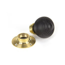 From The Anvil Cottage Knob Set - Ebony & Polished Brass