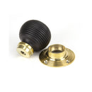 From The Anvil Cottage Knob Set - Ebony & Polished Brass