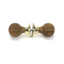 From The Anvil Beehive Knob Handles on Round Rose - Rosewood & Polished Brass