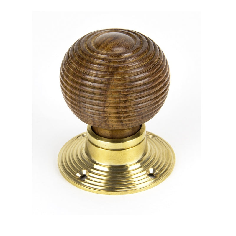 From The Anvil Cottage Knob Set - Rosewood & Polished Brass