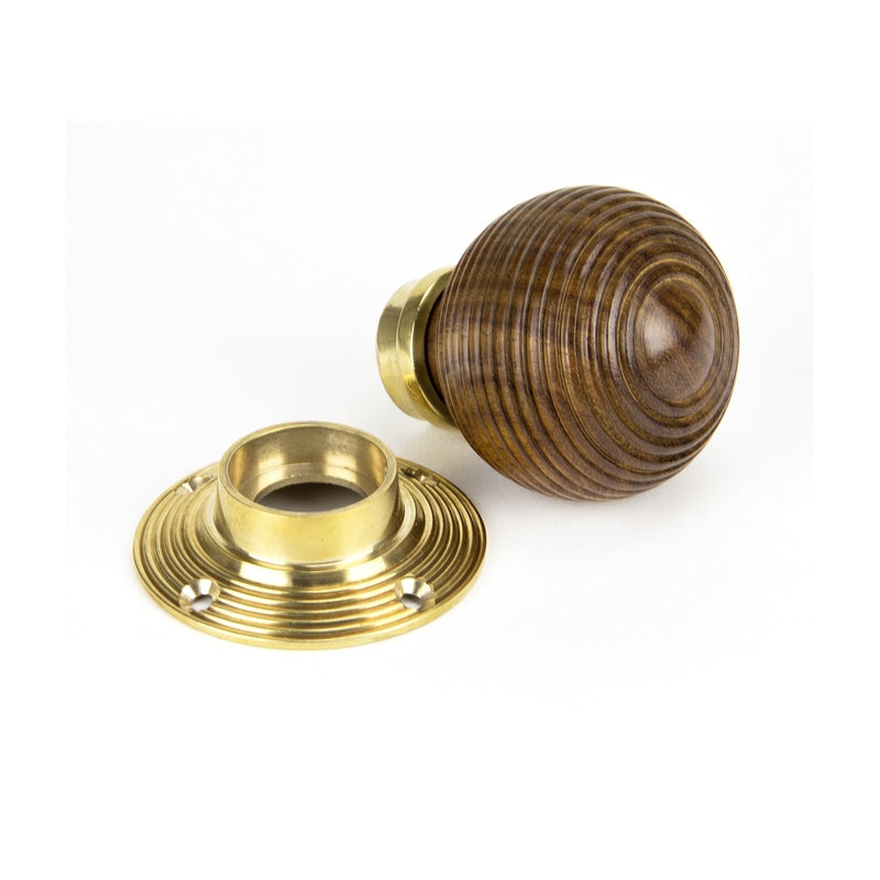 From The Anvil Cottage Knob Set - Rosewood & Polished Brass