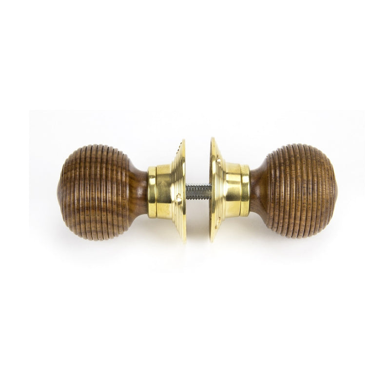 From The Anvil Cottage Knob Set - Rosewood & Polished Brass