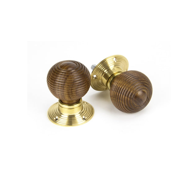 From The Anvil Cottage Knob Set - Rosewood & Polished Brass