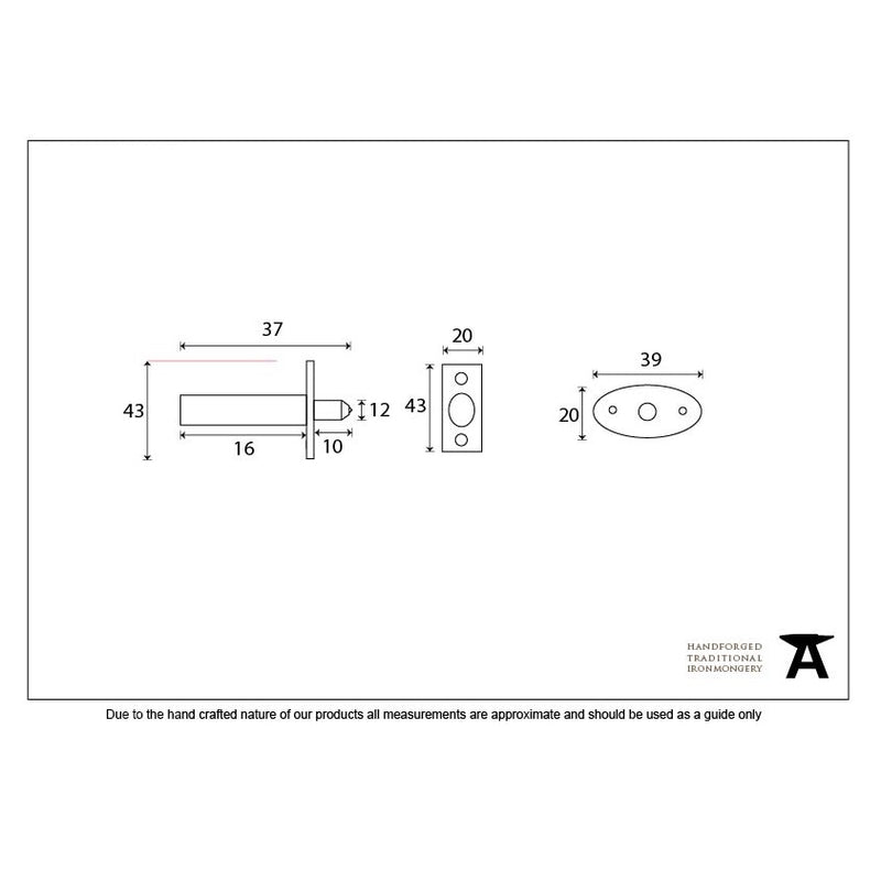 From The Anvil Security Window Bolt - Polished Chrome