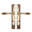 From The Anvil Reeded 92pz Slimline Euro Handles For Multi-Point Locks - Polished Bronze