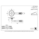 From The Anvil Reeded Lever Handles on Round Rose - Polished Bronze