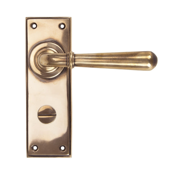 From The Anvil Newbury Bathroom Handles - Polished Bronze