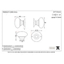 From The Anvil Small Mushroom Knob Set - Polished Bronze