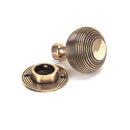 From The Anvil Beehive Heavy Knob Handles on Round Rose - Polished Bronze