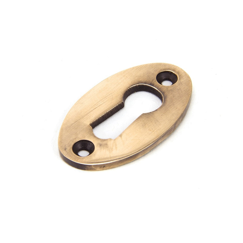 From The Anvil Period Lever Key Oval Escutcheon - Polished Bronze