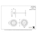 From The Anvil Round Bathroom Thumbturn - Polished Bronze