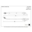 From The Anvil Reeded Stay 8" - Polished Bronze