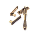 From The Anvil Reeded Night Vent Locking Fastener - Polished Bronze