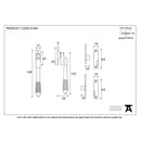 From The Anvil Reeded Night Vent Locking Fastener - Polished Bronze