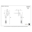 From The Anvil Reeded Espagnolette Fastener LH - Polished Bronze