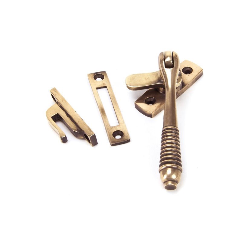 From The Anvil Reeded Locking Fastener - Polished Bronze